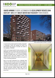 Recoup Case Study - Waste Water Heat Recovery Savings at Student