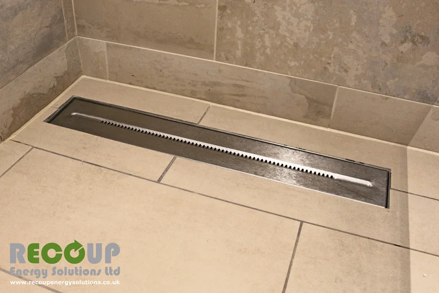Recoup WWHRS Drain+ Compact wet room installation