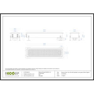 Recoup Drain+ Duo HE & Quadratto cover plate (+55mm Syphon) Drawing Recoup Drain+ Duo HE & Quadratto cover plate (+55mm Syphon) Drawing