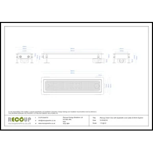 Recoup Drain+ Duo & Quadratto cover plate (+80mm Syphon) Drawing Recoup Drain+ Duo & Quadratto cover plate (+80mm Syphon) Drawing