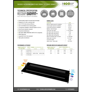 Recoup Easyfit+ Technical Specification Recoup Easyfit+ Technical Specification