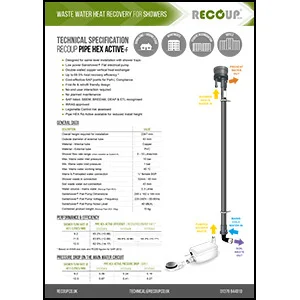 Recoup Pipe HEX Active-F Technical Specification Recoup Pipe HEX Active-F Technical Specification