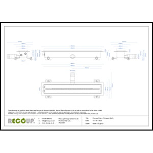Recoup Drain+ Compact (Left) Drawing Recoup Drain+ Compact (Left) Drawing