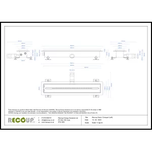 Recoup Drain+ Compact (Left) Drawing