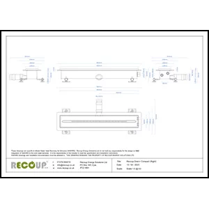 Recoup Drain+ Compact (Right) Drawing