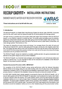 Recoup Easyfit+ Installation Instructions Recoup Easyfit+ Installation Instructions