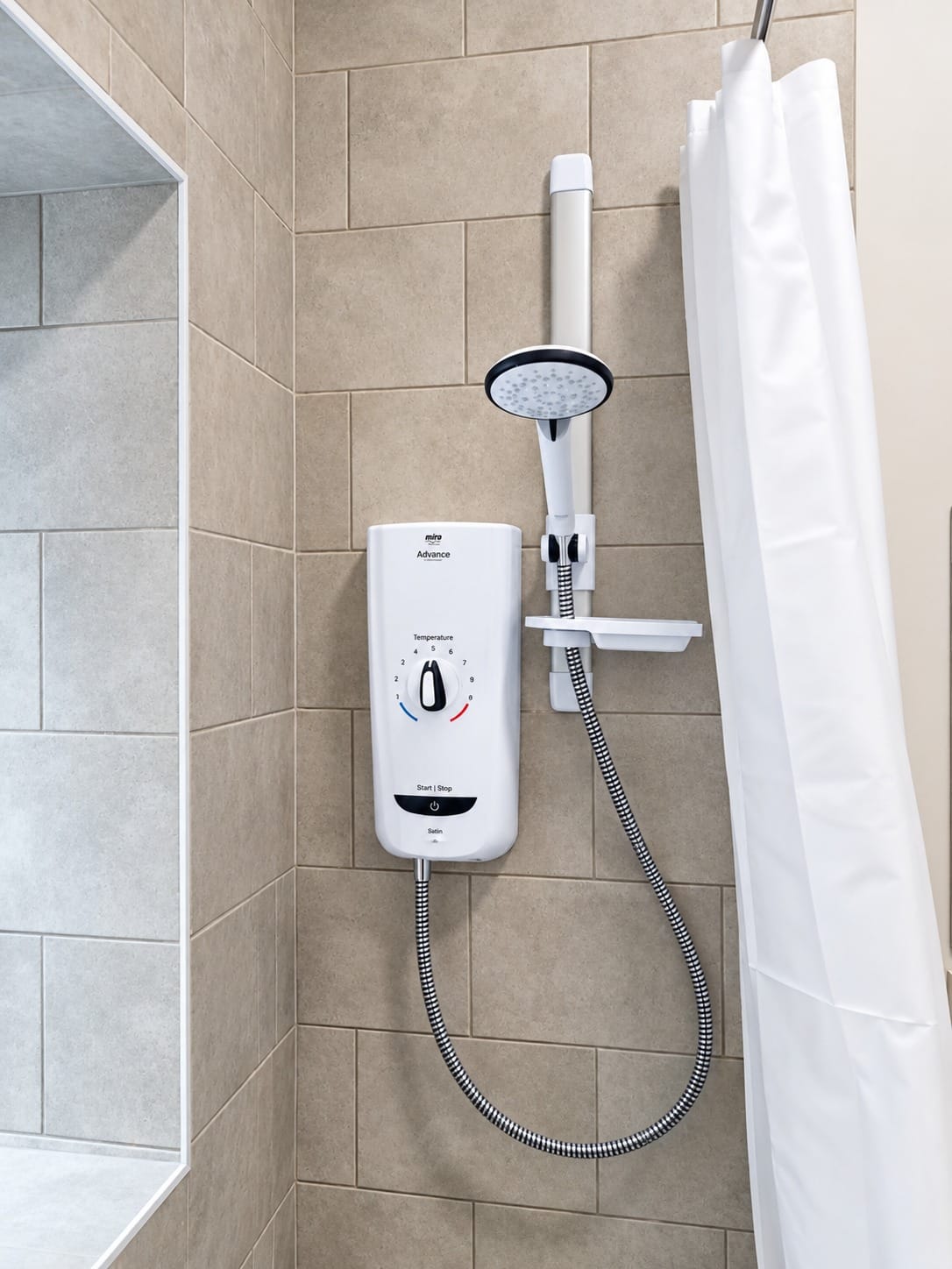 goldthorns-mira-advance-heatloop-shower Mira Advance Heatloop™ electric shower installed as part of the energy efficiency upgrades at Goldthorns.